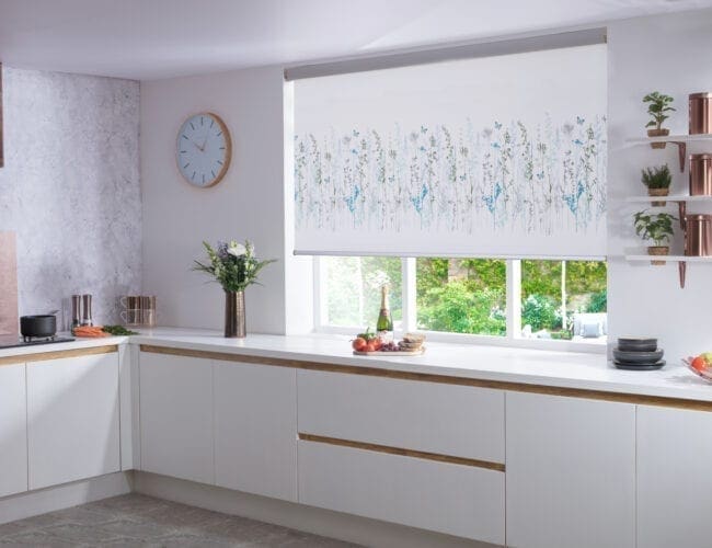Algarve Summer Modern roller blinds in a kitchen