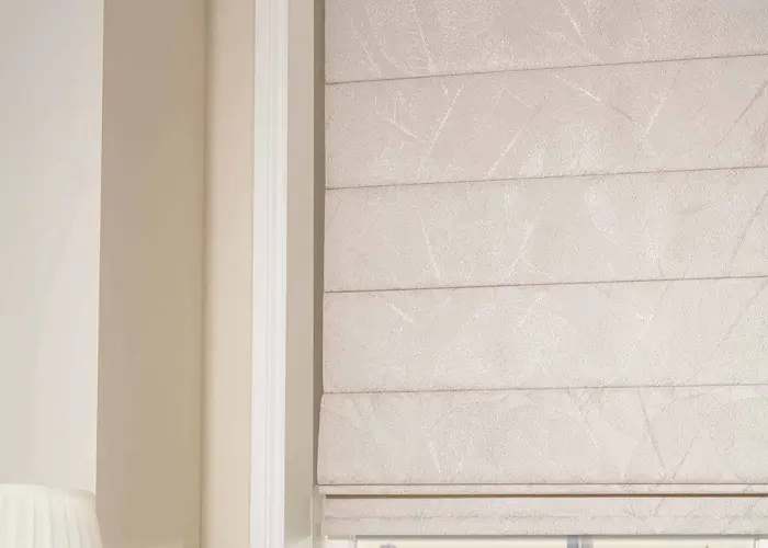 light beige blind for small bathroom window